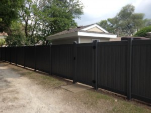 dark vinyl fence
